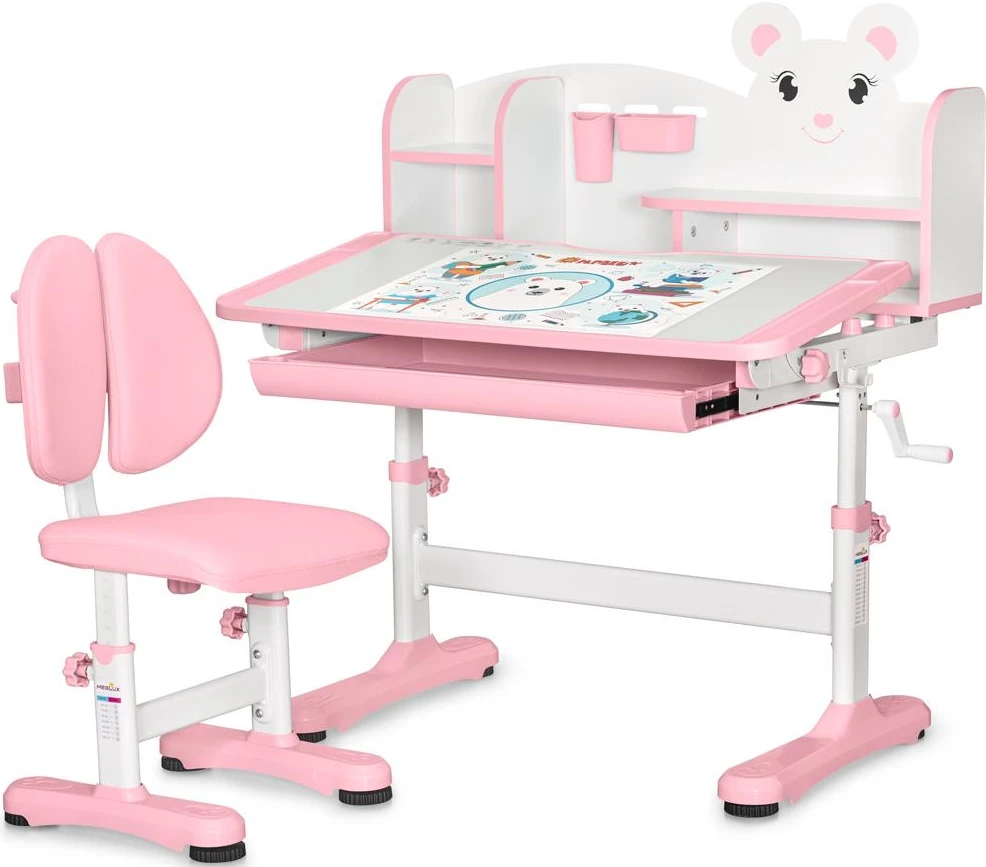 Комплект мебели школьный Mealux Panda XL Pink (BD-29 PN)